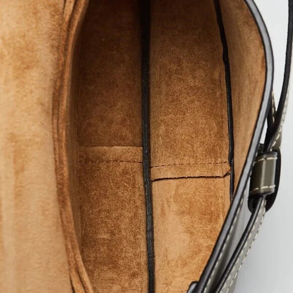 Loewe Khaki Green Smooth Calfskin Leather Mini Gate Bumbag - Picture 8 of 12